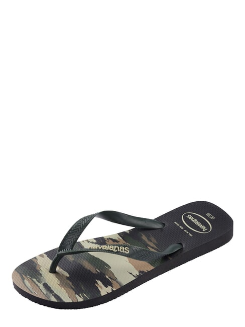 tongs TOP CAMU olive noire/verte - Chaussures unisexe