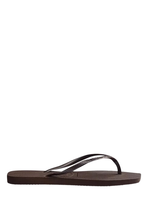 SLIM SQUARE Tongs &agrave; bout carr&eacute; fr&egrave;re sombre - Chaussures Femme