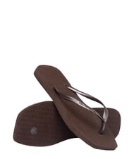 HAVAIANAS SLIM SQUARE Tongs &agrave; bout carr&eacute; fr&egrave;re sombre - Chaussures Femme - 4