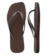 HAVAIANAS SLIM SQUARE Tongs &agrave; bout carr&eacute; fr&egrave;re sombre - Chaussures Femme - 5