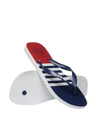 HAVAIANAS tongs TOP NAUTIQUE blanc/bleu marine/rouge apache - Chaussures Homme - 4