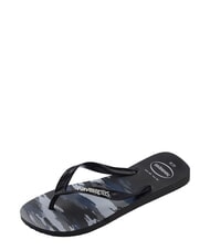 HAVAIANAS tongs TOP CAMU NOIR / BLANC - Chaussures unisexe - 4