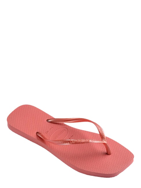 SLIM SQUARE Tongs &agrave; bout carr&eacute; argile du canyon - Chaussures Femme