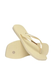 HAVAIANAS SQUARE LOGO Tongs cr&egrave;me au beurre - Chaussures Femme - 4