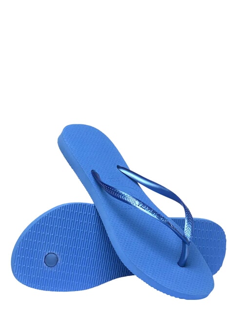 Tongs HAVAINAS SLIM bleu brillant - Chaussures Femme