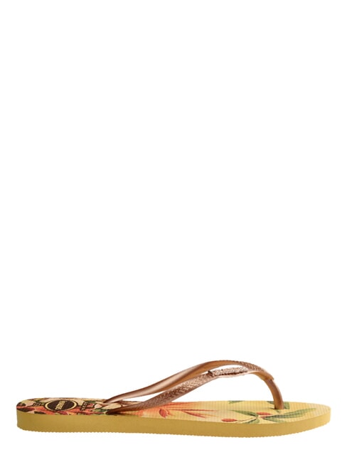  Tongs SLIM TROPICAL bo&icirc;te jaune - Chaussures Femme