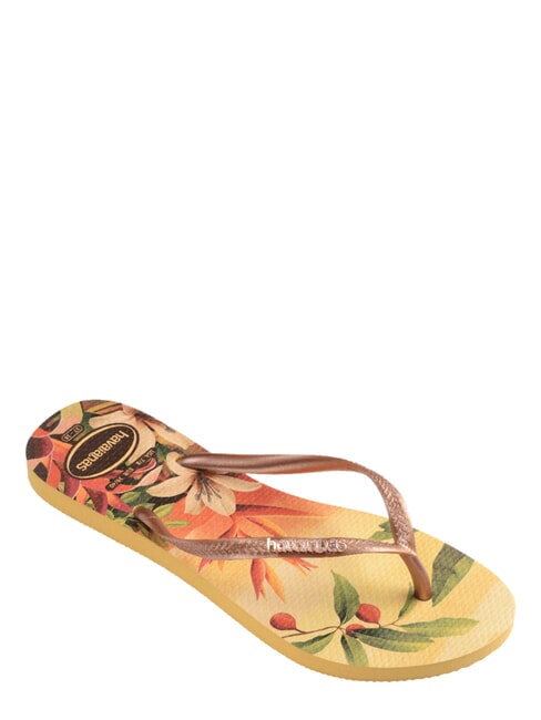  Tongs SLIM TROPICAL bo&icirc;te jaune - Chaussures Femme