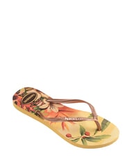 HAVAIANAS  Tongs SLIM TROPICAL bo&icirc;te jaune - Chaussures Femme - 3