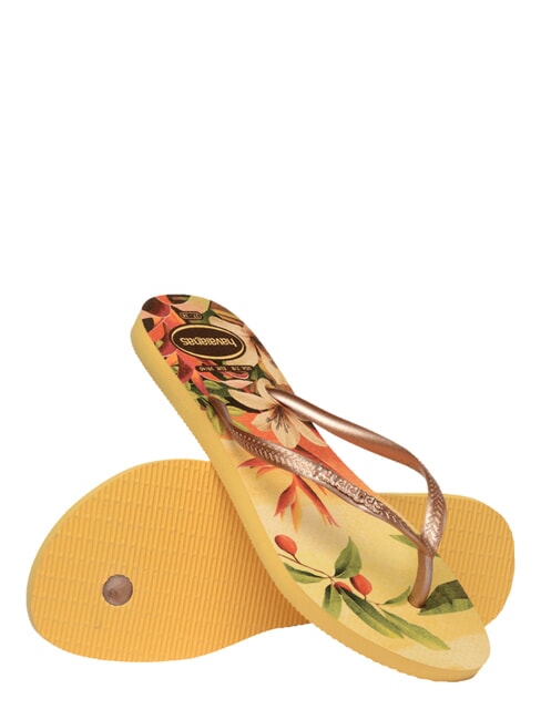  Tongs SLIM TROPICAL bo&icirc;te jaune - Chaussures Femme