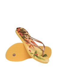 HAVAIANAS  Tongs SLIM TROPICAL bo&icirc;te jaune - Chaussures Femme - 4