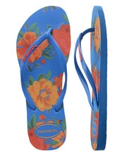 HAVAIANAS SLIM SUMMER BLISS Tongs bleu brillant - Chaussures Femme - 5