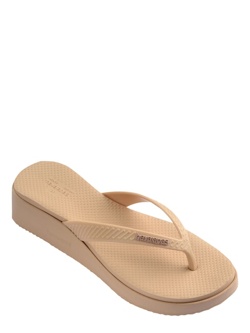 HIGH PLATFORM Tongs d'or - Chaussures Femme