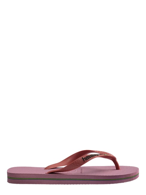 BRASIL LOGO Les tongs pour hommes roses en mousseline - Chaussures unisexe