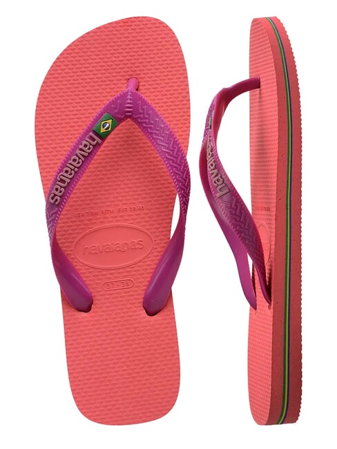 BRASIL LOGO Les tongs pour hommes corail/rose - Chaussures unisexe