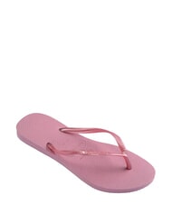HAVAIANAS SQUARE LOGO Tongs roses en mousseline - Chaussures Femme - 3