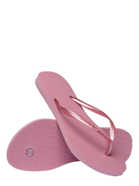 SQUARE LOGO Tongs roses en mousseline - Chaussures Femme