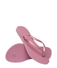 HAVAIANAS SQUARE LOGO Tongs roses en mousseline - Chaussures Femme - 4