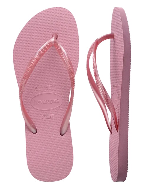 SQUARE LOGO Tongs roses en mousseline - Chaussures Femme