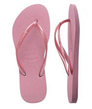 HAVAIANAS SQUARE LOGO Tongs roses en mousseline - Chaussures Femme - 5