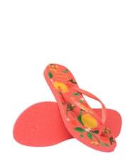 HAVAIANAS SLIM SUMMER BLISS Tongs corail tropical - Chaussures Femme - 4