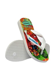 HAVAIANAS TOP MARVEL 2 Tongs BLANC / BLANC / BLEU - Chaussures de b&eacute;b&eacute; - 5