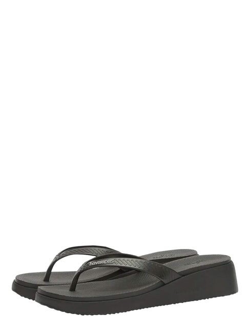 HIGH PLATFORM Tongs NOIR - Chaussures Femme