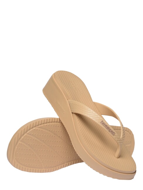 HIGH PLATFORM Tongs d'or - Chaussures Femme