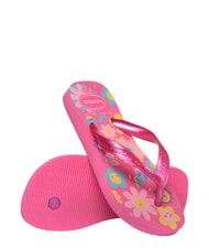 HAVAIANAS FLORES Tongs flux rose/gomme rose - Chaussures de b&eacute;b&eacute; - 5