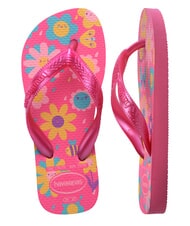 HAVAIANAS FLORES Tongs flux rose/gomme rose - Chaussures de b&eacute;b&eacute; - 6