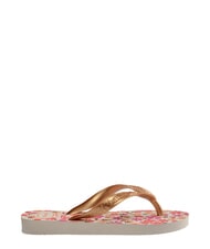 HAVAIANAS FLORES Tongs beige/dor&eacute; - Chaussures de b&eacute;b&eacute; - 2