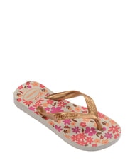 HAVAIANAS FLORES Tongs beige/dor&eacute; - Chaussures de b&eacute;b&eacute; - 3