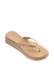 HAVAIANAS HIGH PLATFORM Tongs d'or - Chaussures Femme - 3