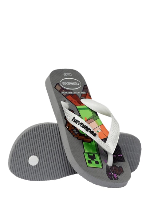 MINECRAFT Tongs gris acier/blanc - Chaussures de b&eacute;b&eacute;