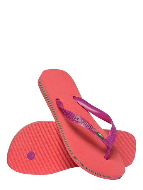 BRASIL LOGO Les tongs pour hommes corail/rose - Chaussures unisexe