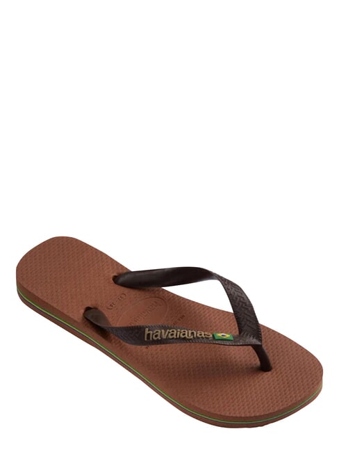 BRASIL LOGO Les tongs pour hommes rouille/brun fonc&eacute; - Chaussures unisexe
