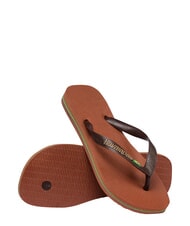 HAVAIANAS BRASIL LOGO Les tongs pour hommes rouille/brun fonc&eacute; - Chaussures unisexe - 4