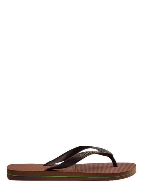 BRASIL LOGO Les tongs pour hommes rouille/brun fonc&eacute; - Chaussures unisexe