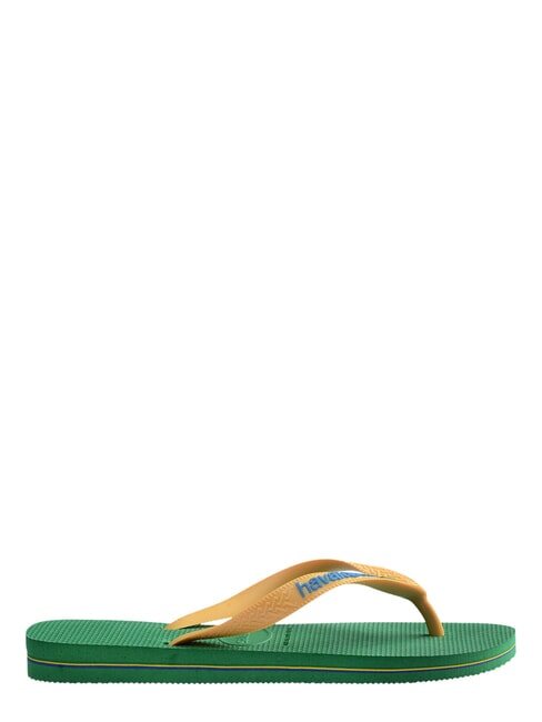 BRASIL LOGO Les tongs pour hommes vert/jaune - Chaussures unisexe