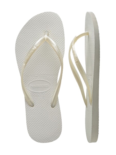 Tongs HAVAINAS SLIM blanc - Chaussures Femme