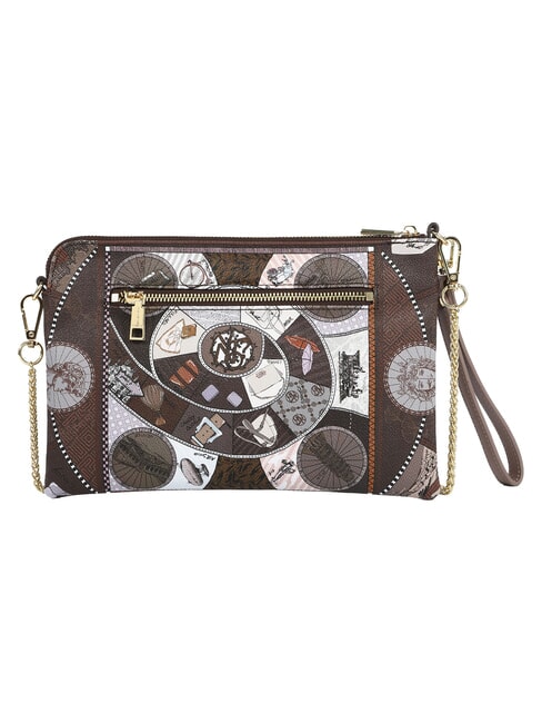 FASHIONOPOLY Pochette avec bandouli&egrave;re chocolat - Sacs pour Femme