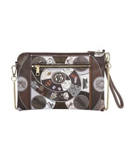 YNOT FASHIONOPOLY Pochette avec bandouli&egrave;re chocolat - Sacs pour Femme - 3