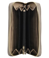 YNOT LOVERS Grand portefeuille zipp&eacute; taupe - Portefeuilles Femme - 3