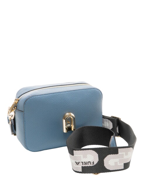 GARDENIA Sacoche pour appareil photo en cuir imprim&eacute; Keria denim et tons glac&eacute;s - Sacs pour Femme