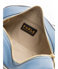 FURLA GARDENIA Sacoche pour appareil photo en cuir imprim&eacute; Keria denim et tons glac&eacute;s - Sacs pour Femme - 5