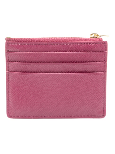 GARDENIA Porte-cartes plat en cuir framboise - Portefeuilles Femme