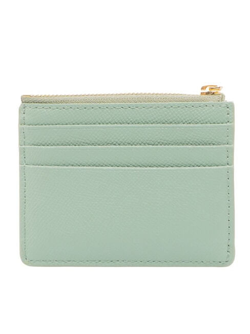 GARDENIA Porte-cartes plat en cuir verts min&eacute;raux - Portefeuilles Femme