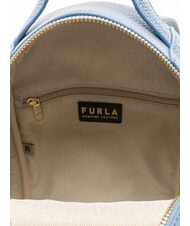 FURLA FRIDA Sac &agrave; dos en cuir denim - Sacs pour Femme - 3