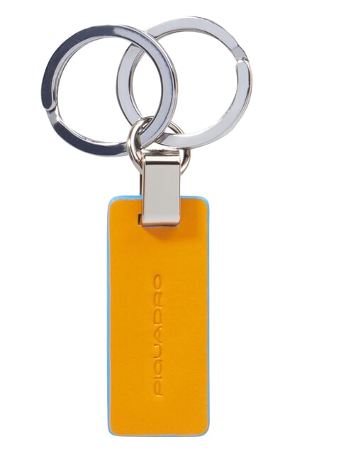 BLUE SQUARE Porte-cl&eacute;s en cuir jaune - Porte-cl&eacute;s
