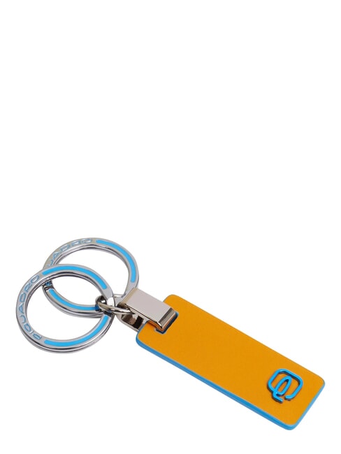 BLUE SQUARE Porte-cl&eacute;s en cuir jaune - Porte-cl&eacute;s
