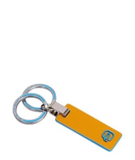 PIQUADRO BLUE SQUARE Porte-cl&eacute;s en cuir jaune - Porte-cl&eacute;s - 3